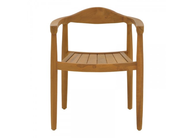 Πολυθρόνα Ganny pakoworld teak ξύλο σε φυσική απόχρωση 59x56x71εκ