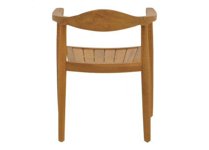 Πολυθρόνα Ganny pakoworld teak ξύλο σε φυσική απόχρωση 59x56x71εκ