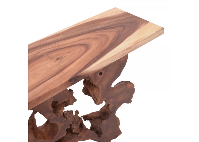 Κονσόλα Jako Inart teak ξύλο σε φυσική απόχρωση 120x40x80εκ