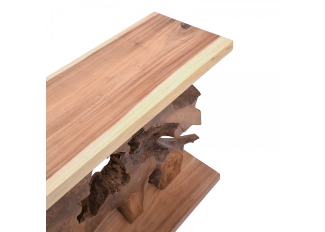 Κονσόλα Nasiol Inart teak ξύλο σε φυσική απόχρωση 120x40x75εκ