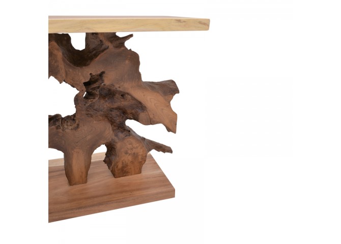 Κονσόλα Nasiol Inart teak ξύλο σε φυσική απόχρωση 120x40x75εκ