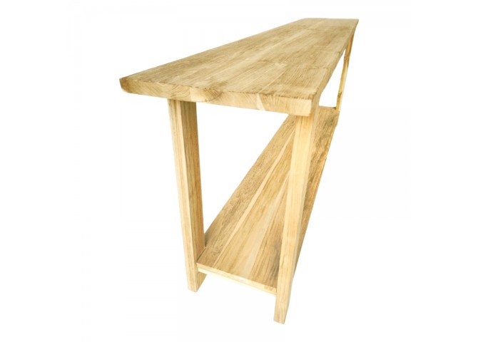 Κονσόλα Decoza pakoworld teak ξύλο σε φυσική απόχρωση 200x40x80εκ