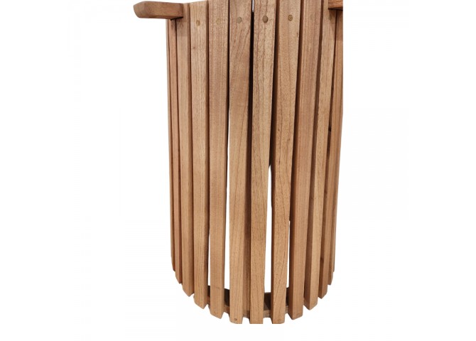 Βάση τραπεζιού εσωτερικού χώρου Galy I pakoworld mindi ξύλο σε φυσική απόχρωση Φ60x75εκ