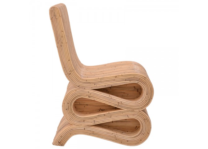 Πολυθρόνα Favorsy pakoworld rattan σε φυσική απόχρωση 65x52x90εκ