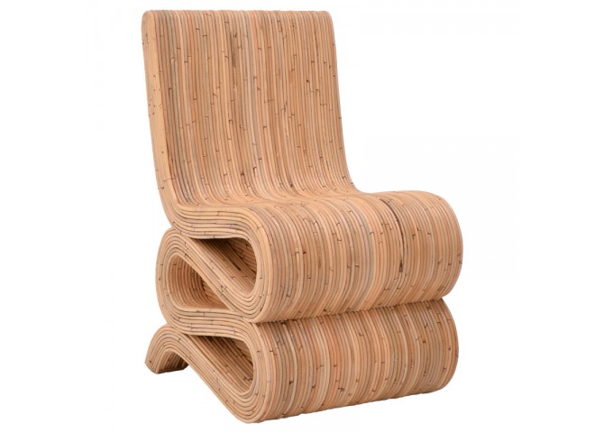 Πολυθρόνα Favorsy pakoworld rattan σε φυσική απόχρωση 65x52x90εκ