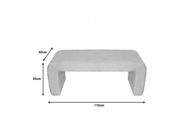 Σκαμπό Gagga Inart βελούδο σε πράσινη απόχρωση 110x40x45εκ
