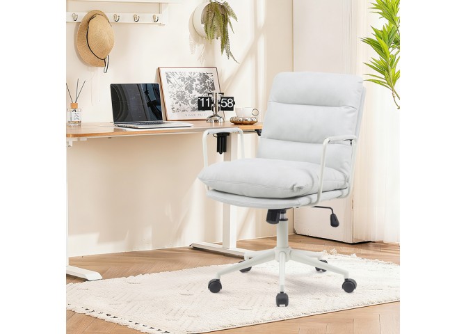 Καρέκλα γραφείου διευθυντη Kreno pakoworld PES γκρι 56x67x89-97εκ