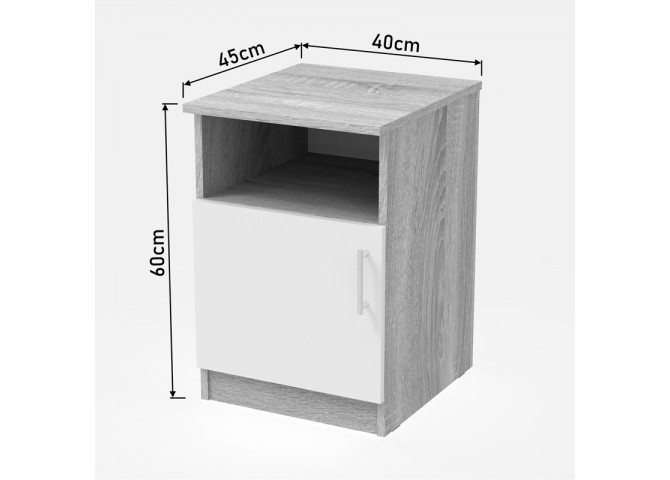 Κομοδίνο Galdi pakoworld σε sonoma απόχρωση 40x45x60εκ