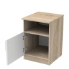 Κομοδίνο Galdi pakoworld σε sonoma-λευκή απόχρωση 40x45x60εκ