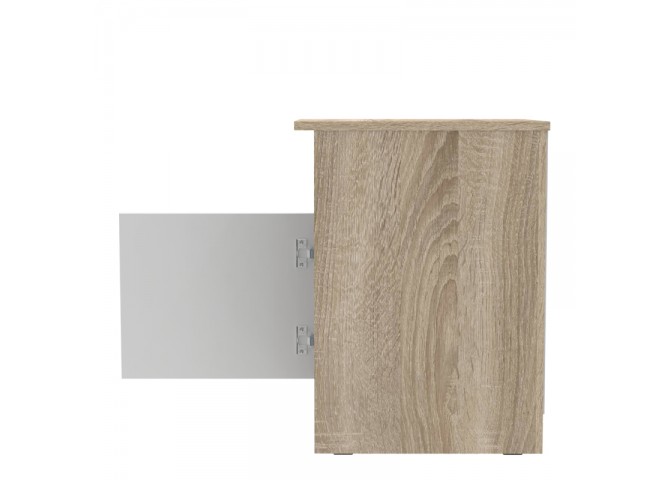 Κομοδίνο Galdi pakoworld σε sonoma-λευκή απόχρωση 40x45x60εκ
