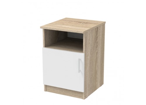 Κομοδίνο Galdi pakoworld σε sonoma-λευκή απόχρωση 40x45x60εκ