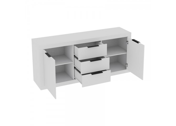 Μπουφές Doha pakoworld σε λευκή απόχρωση 180x45x80.5εκ