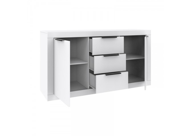 Μπουφές Doha pakoworld σε λευκή απόχρωση 150x45x80.5εκ
