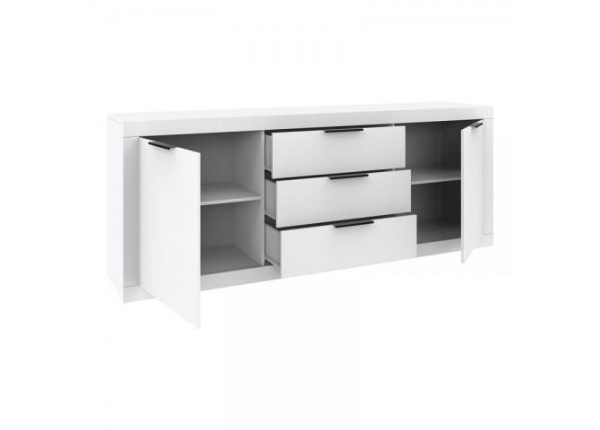 Μπουφές Doha pakoworld σε λευκή απόχρωση 210x45x80.5εκ