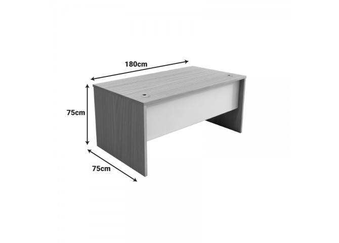 Γραφείο εργασίας Armadi pakoworld sonoma-λευκό 180x75x75εκ