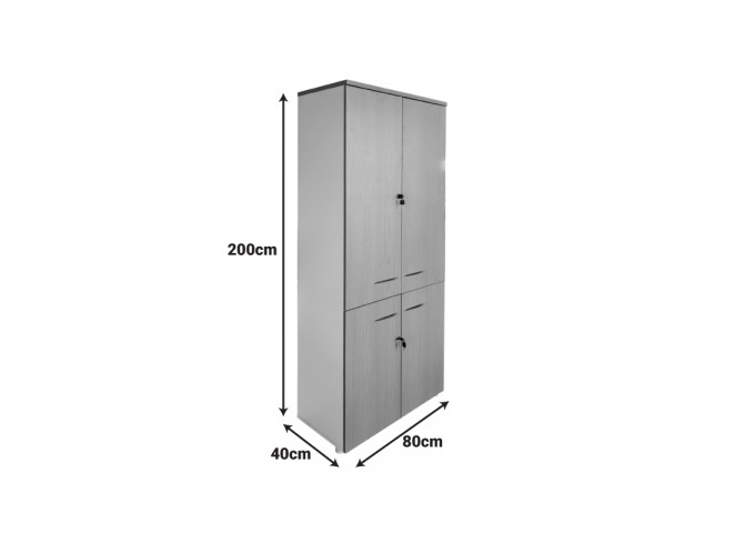 Ντουλάπα γραφείου Armadi pakoworld sonoma-λευκό 80x40x200εκ