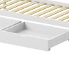 Παιδικό κρεβάτι Mellin τ.Montessori με 2 συρτάρια pakoworld ξύλο πεύκου σε λευκή απόχρωση 90x190εκ