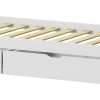Παιδικό κρεβάτι Mellin τ.Montessori με 2 συρτάρια pakoworld ξύλο πεύκου σε λευκή απόχρωση 90x190εκ