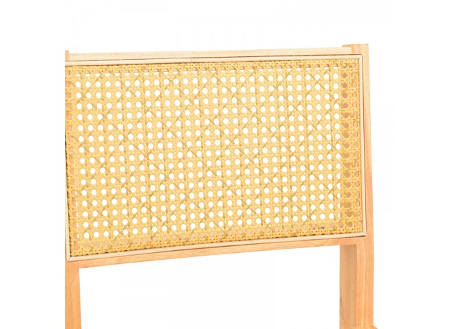 Καρέκλα Winslow pakoworld rubberwood-rattan σε φυσική απόχρωση 46x58x80εκ