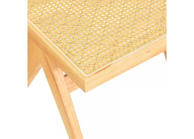Καρέκλα Winslow pakoworld rubberwood-rattan σε φυσική απόχρωση 46x58x80εκ