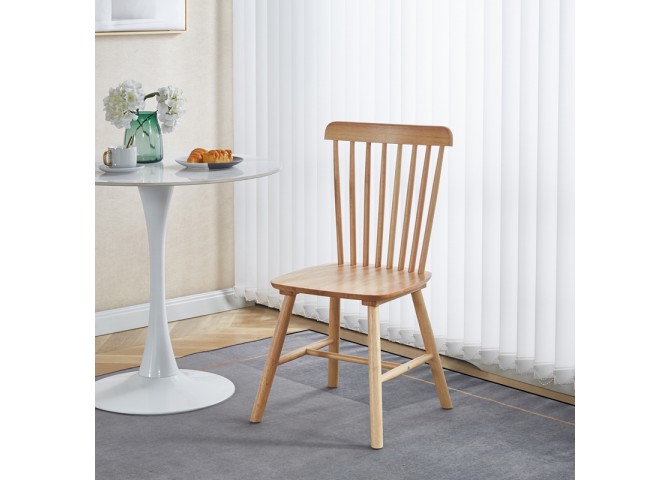 Καρέκλα Bristol pakoworld rubberwood σε φυσική απόχρωση 45x51x86εκ