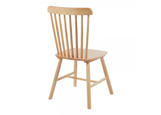 Καρέκλα Bristol pakoworld rubberwood σε φυσική απόχρωση 45x51x86εκ