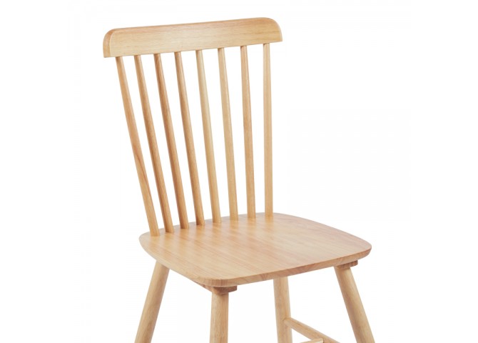 Καρέκλα Bristol pakoworld rubberwood σε φυσική απόχρωση 45x51x86εκ