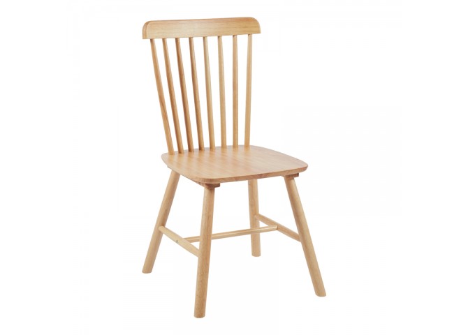 Καρέκλα Bristol pakoworld rubberwood σε φυσική απόχρωση 45x51x86εκ