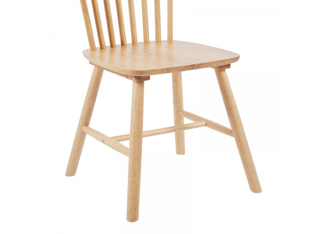 Καρέκλα Bristol pakoworld rubberwood σε φυσική απόχρωση 45x51x86εκ