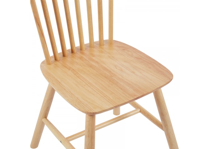 Καρέκλα Bristol pakoworld rubberwood σε φυσική απόχρωση 45x51x86εκ