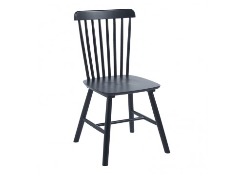Καρέκλα Bristol pakoworld rubberwood σε μαύρη απόχρωση 45x51x86εκ