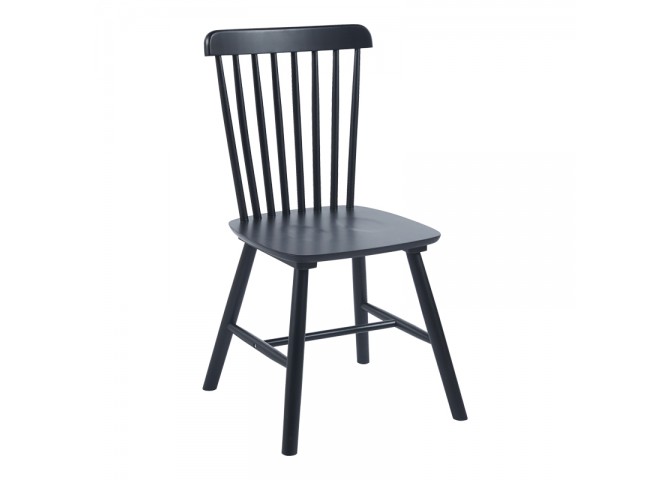 Καρέκλα Bristol pakoworld rubberwood σε μαύρη απόχρωση 45x51x86εκ