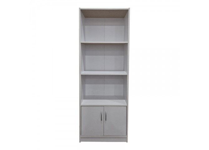 Βιβλιοθήκη Tekaro pakoworld σε λευκή απόχρωση 60x29x166εκ
