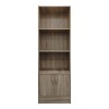 Βιβλιοθήκη Tekaro I pakoworld σε sonoma απόχρωση 57x33x180εκ