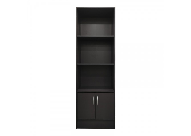 Βιβλιοθήκη Tekaro I pakoworld σε ανθρακί απόχρωση 57x33x180εκ