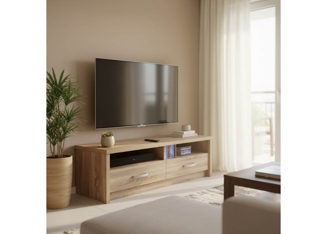 Έπιπλο τηλεόρασης Podizor pakoworld σε sonoma απόχρωση 120x45x42.5εκ