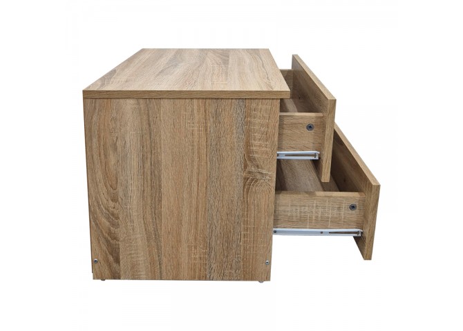 Κομοδίνο Athos pakoworld σε sonoma απόχρωση 48x40x41.5εκ