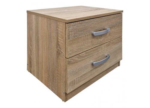 Κομοδίνο Athos pakoworld σε sonoma απόχρωση 48x40x41.5εκ