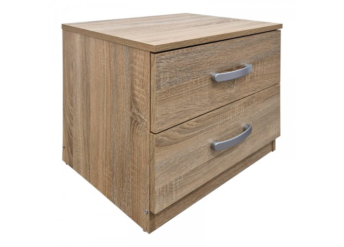 Κομοδίνο Athos pakoworld σε sonoma απόχρωση 48x40x41.5εκ