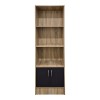 Βιβλιοθήκη Tekaro pakoworld sonoma-ανθρακί 57x33x180εκ
