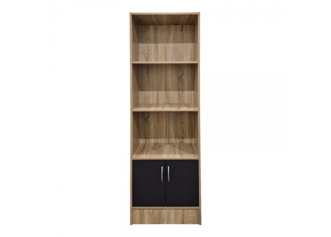 Βιβλιοθήκη Tekaro pakoworld sonoma-ανθρακί 57x33x180εκ