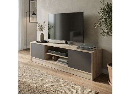 Έπιπλο τηλεόρασης Sasa pakoworld sonoma-ανθρακί 150x35x41.5εκ