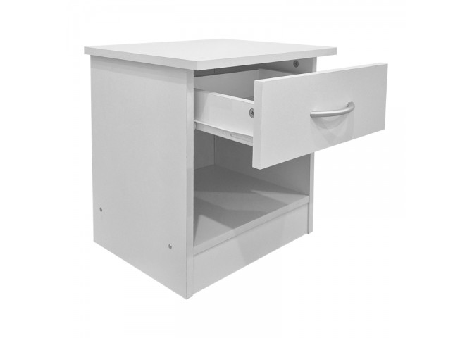 Κομοδίνο Bedy pakoworld λευκό 40x34x42εκ
