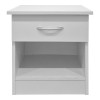Κομοδίνο Bedy pakoworld λευκό 40x34x42εκ