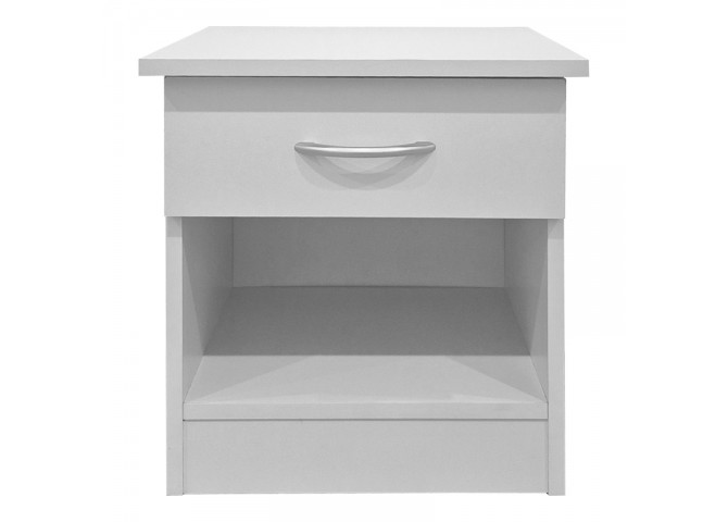 Κομοδίνο Bedy pakoworld λευκό 40x34x42εκ