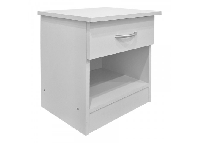 Κομοδίνο Bedy pakoworld λευκό 40x34x42εκ