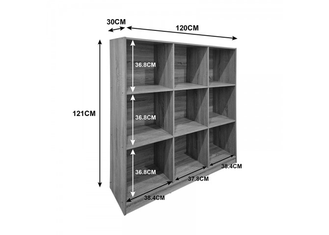 Βιβλιοθήκη Gridea pakoworld λευκό 119.5x30x121εκ