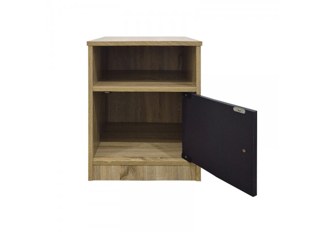 Κομοδίνο Lenea pakoworld sonoma-ανθρακί 40x40x50εκ
