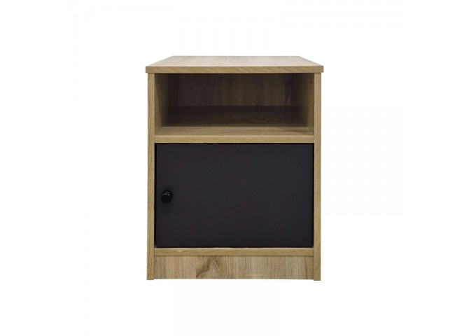 Κομοδίνο Lenea pakoworld sonoma-ανθρακί 40x40x50εκ