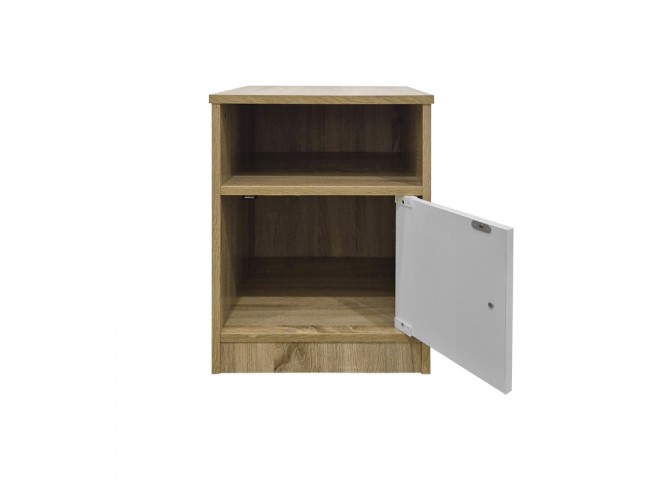 Κομοδίνο Lenea pakoworld sonoma-λευκό 40x40x50εκ